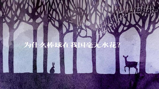 为什么棒球在我国毫无水花？