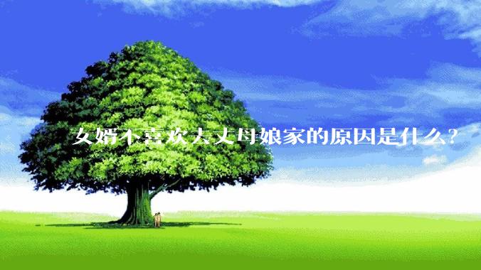 女婿不喜欢去丈母娘家的原因是什么？