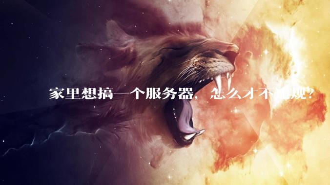家里想搞一个服务器，怎么才不违规？