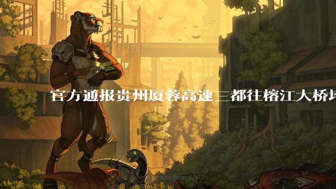 官方通报贵州厦蓉高速三都往榕江大桥垮塌，因持续强降雨诱发山体滑坡导致，目前情况如何？